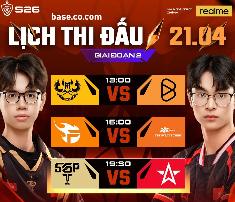 Lịch Thi Đấu Ngày 21/04 | Giai Đoạn 2 | ĐTDV Mùa Xuân 2026 2 lich thi dau lien quan ngay 21 04